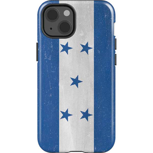 Honduras Flag Distressed iPhone 15 Impact Case
